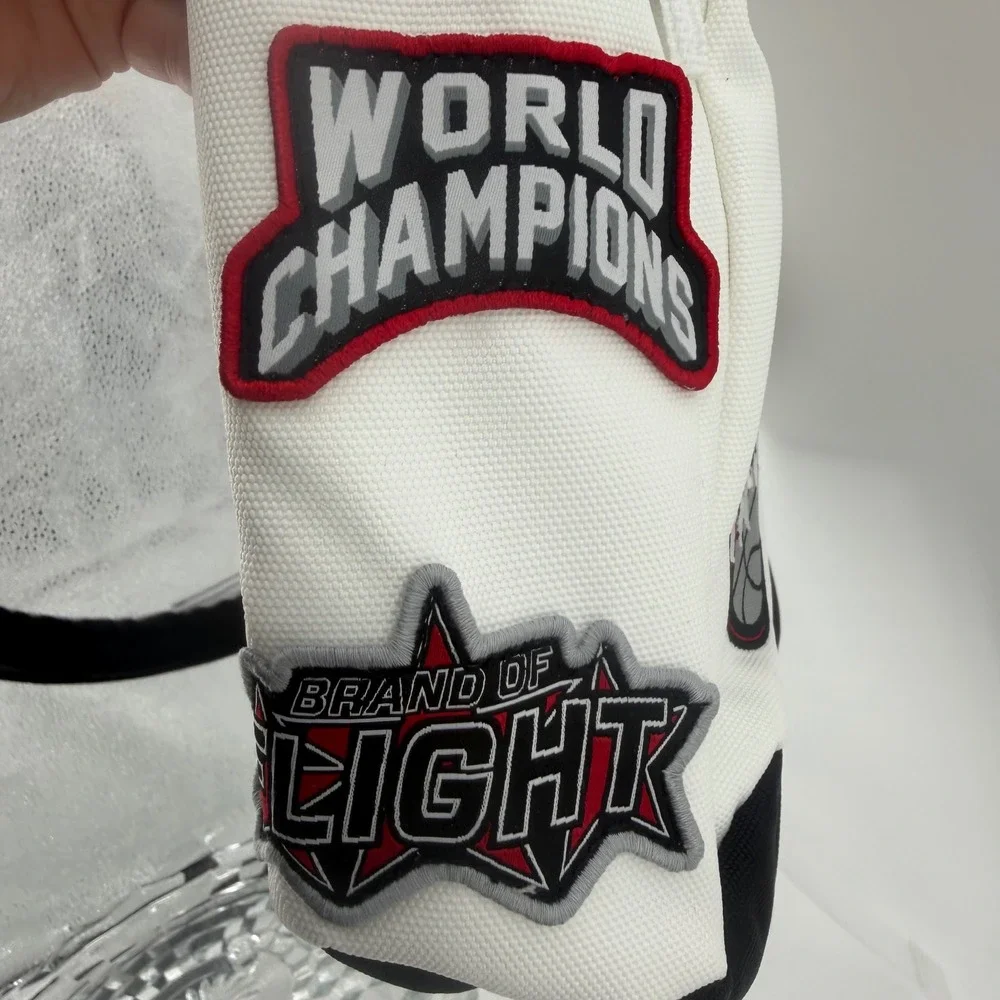 Jordan Varsity Patch Backpack White Gym Red 15 Inch Laptop Bag 9A0846-WR2 NEW‎